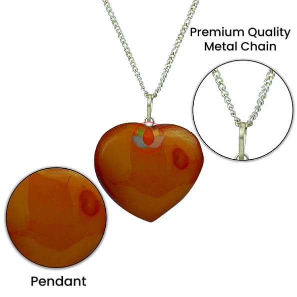 Carnelian Heart Shape Pendant