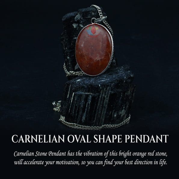 Carnelian Oval Shape Pendant