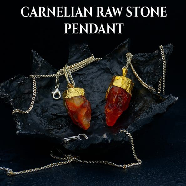 Carnelian Raw Stone Pendant