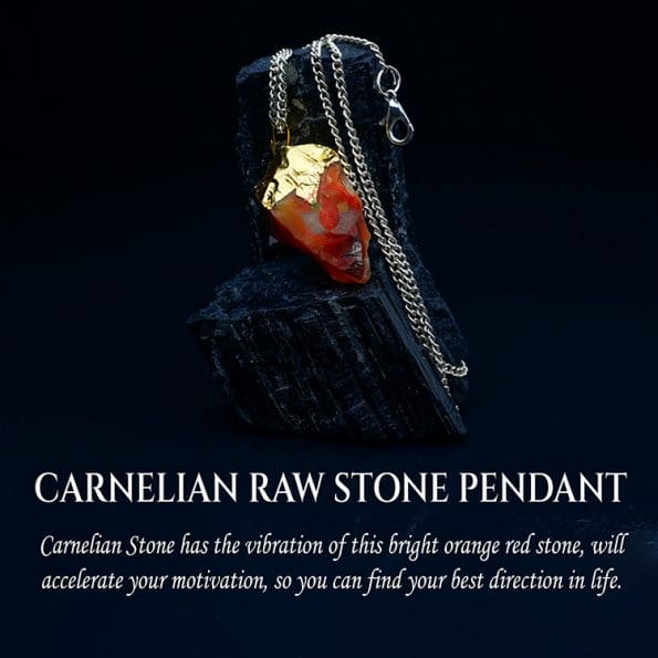 Carnelian Raw Stone Pendant