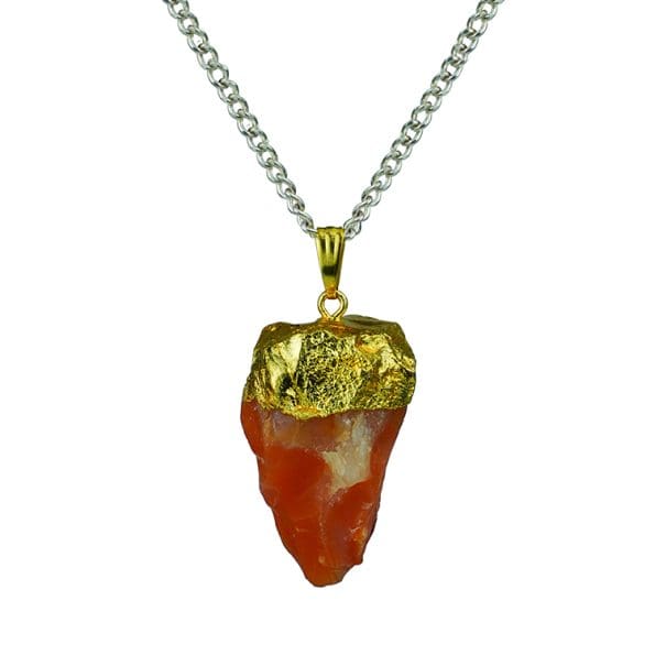 Carnelian Raw Stone Pendant