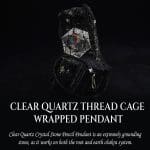 Clear Quartz Thread Cage Wrapped Pendant