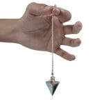 Cone Shape silver pendulum dowser