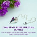 Cone Shape silver pendulum dowser