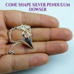 Cone Shape silver pendulum dowser