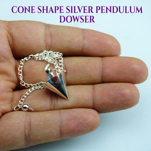 Energized Silver Cone Shape Metal Pendulum