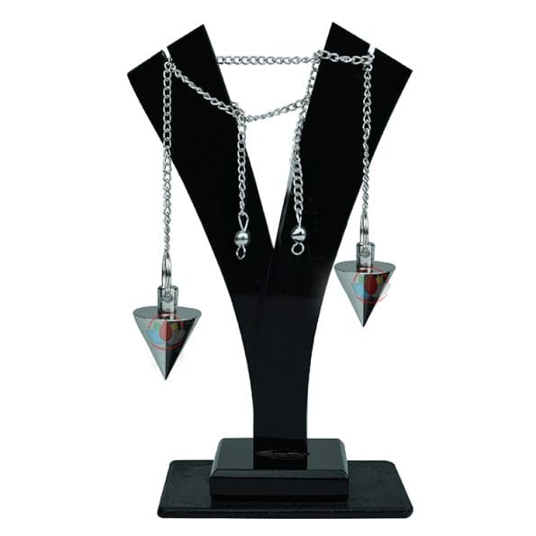 Energized Silver Cone Shape Metal Pendulum