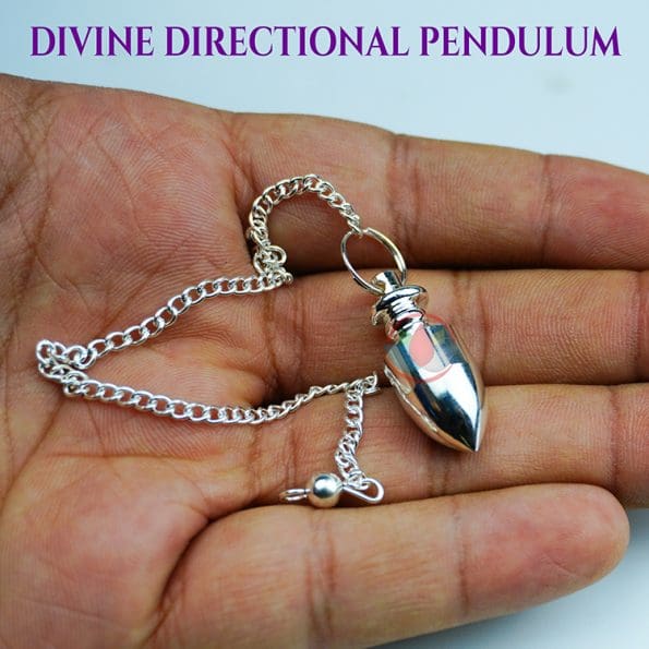 Energized Silver Metal Divine Directional Pendulum