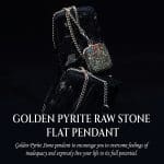 Golden Pyrite Raw Stone Flat Pendant