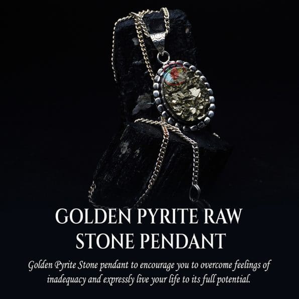 Golden Pyrite Raw Stone Pendant