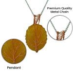 Golden Quartz Oval Shaped Tree Of Life Pendant