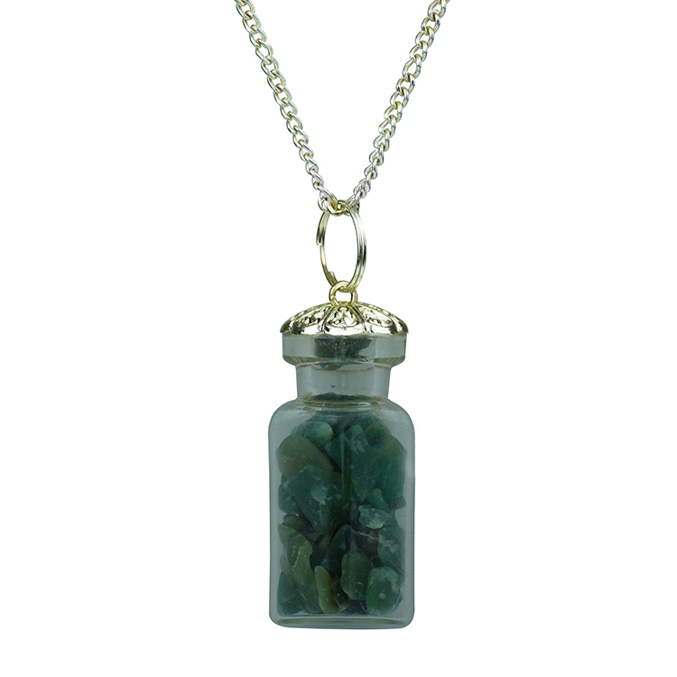 Rose Quartz, Aquamarine & Green Aventurine Necklace – Bodh Gem and Crystals