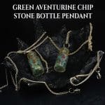 Green Aventurine Chip Stone Bottle Pendant