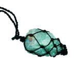 Green Aventurine Thread Cage Raw Stone Pendant