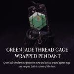 Green Jade Thread Cage Wrapped Pendant