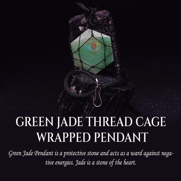 A MOST WONDERFUL GENUINE GREEN JADE CAGE NECKLACE!!!A VERY LUCKY newest STONE TO HAVE!!