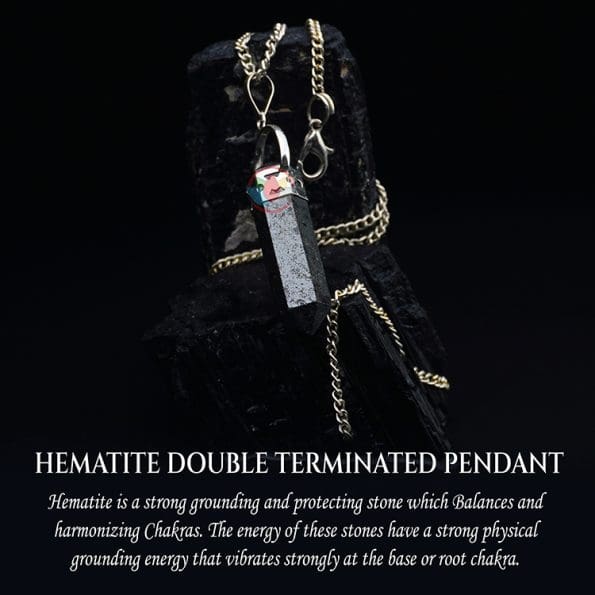 Hematite Double Terminated Pendant