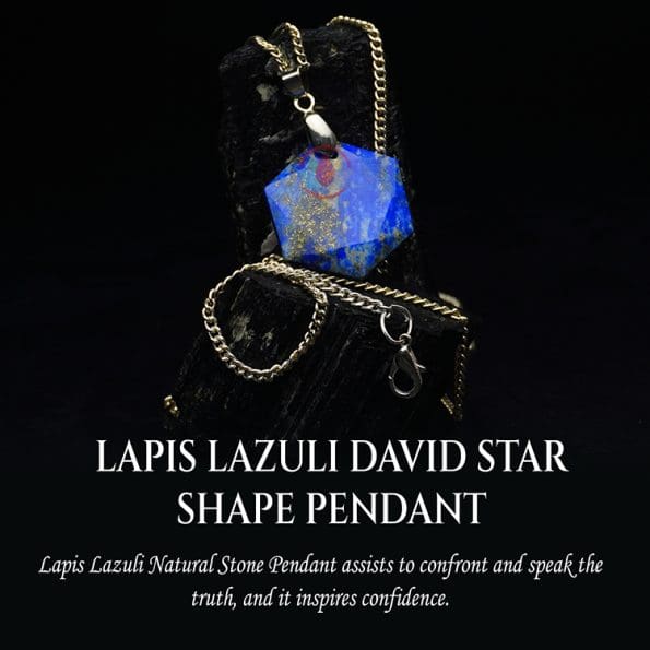 Lapis Lazuli David Star Shape Pendant