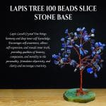 Lapis Tree 100 Beads Slice Stone Base