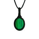 Malachite Macrame Pendant