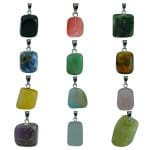 Natural Tumble Stone Pendant Set of 12