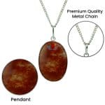 Red Aventurine Oval Shape Pendant