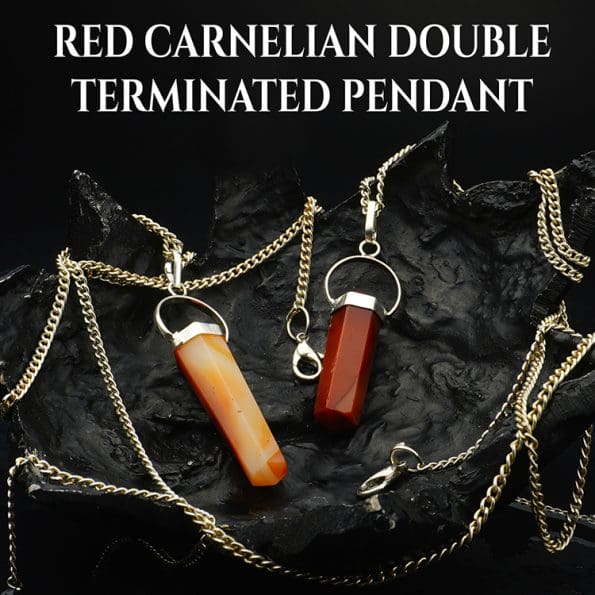 Red Carnelian Double Terminated Pendant