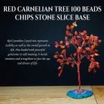 Red Carnelian Tree 100 Beads Chips Stone Slice Base