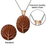 Red Goldstone Oval Shape Tree Of Life Pendant