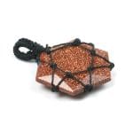 Red Goldstone Thread Cage Wrapped Pendant