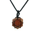 Red Goldstone Thread Cage Wrapped Pendant