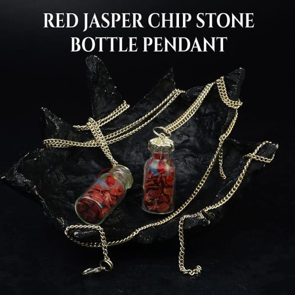 Red Jasper Chip Stone Bottle Pendant