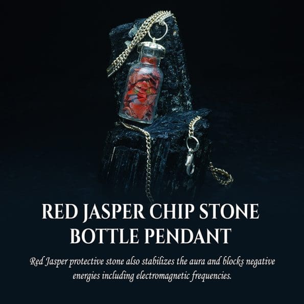 Red Jasper Chip Stone Bottle Pendant