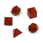 Red Jasper Platonic Sacred Geometry Set of 5