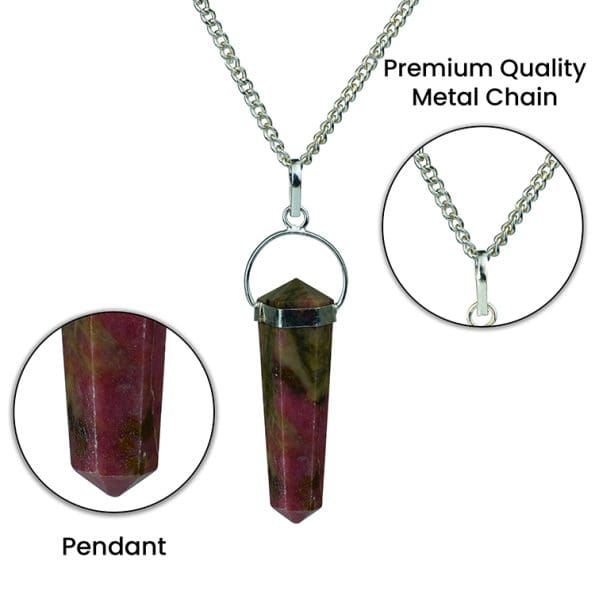 Rhodonite Double Terminated Pendant