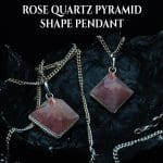 Rose Quartz Pyramid Shape Pendant