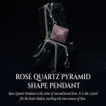 Rose Quartz Pyramid Shape Pendant