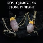 Rose Quartz Small Raw Stone Pendant