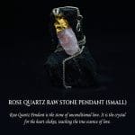 Rose Quartz Small Raw Stone Pendant