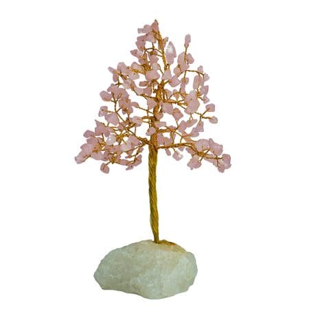 Rose Quartz Tree 200 Beads With Stone Base