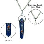 Sodalite 7 Chakra Pencil Pendant