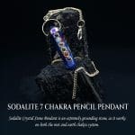 Sodalite 7 Chakra Pencil Pendant