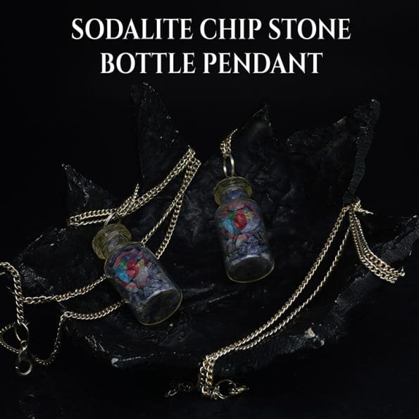 Sodalite Chip Stone Bottle Pendant