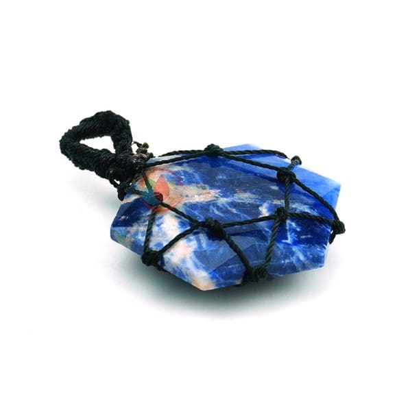 Sodalite Thread Cage Wrapped Pendant