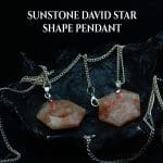 Sunstone David Star Shape Pendant