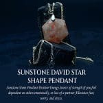 Sunstone David Star Shape Pendant