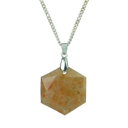 Sunstone David Star Shape Pendant