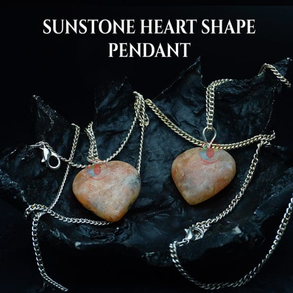 Sunstone Heart Shape Pendant