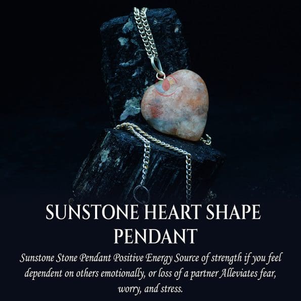 Sunstone Heart Shape Pendant