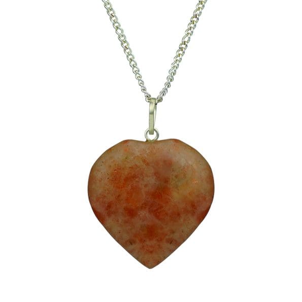 Sunstone Heart Shape Pendant